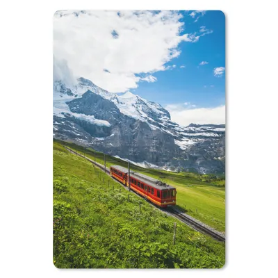 Produktbild von MuchoWow® Mauspad Mousepad Alpen - Zug - Rot 18x27 cm - Mousepads - Maus Mat - Pad - Mausunterlage