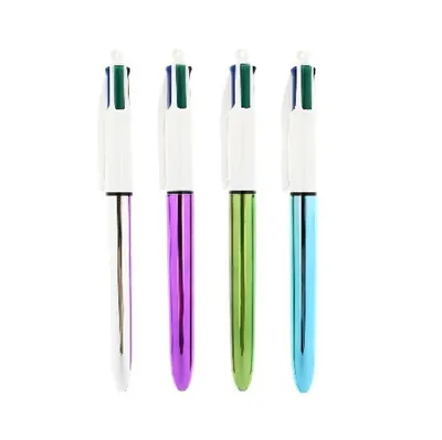 Image de BIC - BALLPEN BIC 4 couleurs brillant M argent | 12 pièces