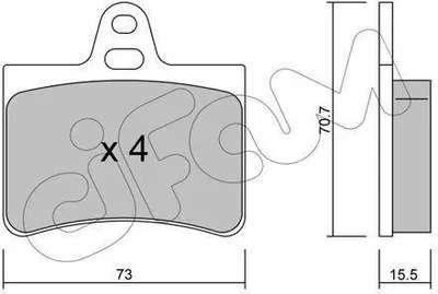 Produktbild von CIFAM Bremsbeläge Satz Hinten Bremsklötze für CITROËN C5 II Break (RE) 822-333-0