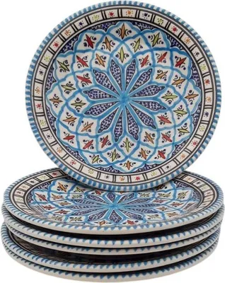 Obrázok produktu pre Súprava 6 tyrkysových tanierov Bakir - D 24 cm