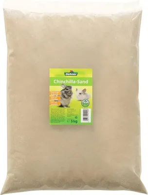 Imagen del producto de Arena para chinchillas Dehner, envasada en un contenedor de 5 kg