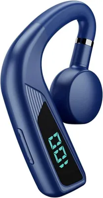 Immagine prodotto di Cuffie Bluetooth monauricolari con microfono, cuffie a conduzione ossea, auricolari con gancio auricolare, auricolari aperti, auricolari Bluetooth wireless con braccialetto, auricolari per l'allenamento e la corsa