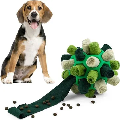 Immagine prodotto di Palla da fiuto interattiva per cani di taglia piccola e media, giocattolo portatile, in tessuto, per cani, palla da fiuto, giocattolo per cani