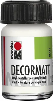 Produktbild von Decormatt Acryl - weiß 070 15 ml. Packung mit 5 Stück