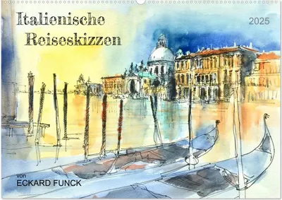 Produktbild von Italienische Reiseskizzen (Wandkalender 2025 DIN A2 quer), CALVENDO Monatskalender