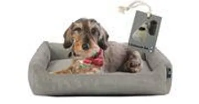 Produktbild von Rohrschneider Hundebett waschbar für kleine und mittelgroße Hunde mit Hundekissen feiner Cord  inkl. Gassibeutel