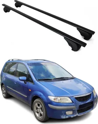 Obrázok produktu pre Priečne strešné nosiče pre Mazda Premacy 1999–2001, čierna farba