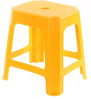 Produktbild von Tritthocker Tragbarer Campinghocker H 42,5 cm LxB 33,5 x41 cm Gelb Haus Garten Reise Urlaub, Max 110 kg 243 Lbs Sitzhocker Sitzfläche Plastik Fußstütze Plastikhocker Belastbar Licht Stabil