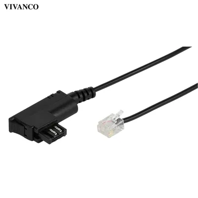Produktbild von ViVanco™3m Phone Cable, 3 m, TAE F, RJ-11, Männlich, Männlich, Schwarz