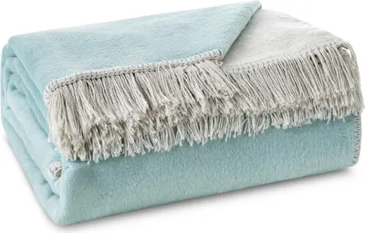Obrázok produktu pre Eurofirany Prikrývka so strapcami 150x200 cm krémová mentolová 450 GSM Deco