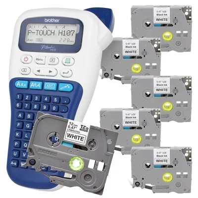 Produktbild von Beschriftungsgerät Brother PT-H107B mit Schriftband 5 Stk. TZe-231