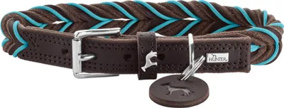 Immagine prodotto di Collare Hunter Corda di educazione solida, misura:40 cm, colore:marrone scuro/turchese