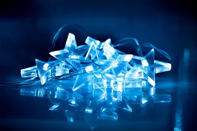 Productafbeelding van Solight 1V52-B, Transparant, IP20, 10 lampen, LED, Blauw, Batterij