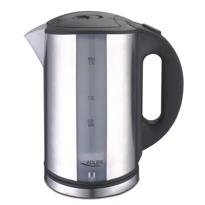 Produktbild von Adler AD 1216 Edelstahl-Wasserkocher 2000 W - 1,7 L mit LED-Anzeige - Silber
