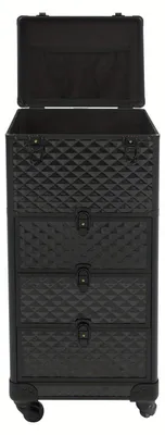 Immagine prodotto di Organizzatore per trucchi - Carrello per trucchi - Beauty case - Custodia per trucchi - Astuccio per trucchi - Contenitore in alluminio