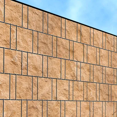 Produktbild von Bedruckter Sichtschutz SANDSTEINWAND Zaun Sichtschutzstreifen 2,5m x 1,8m