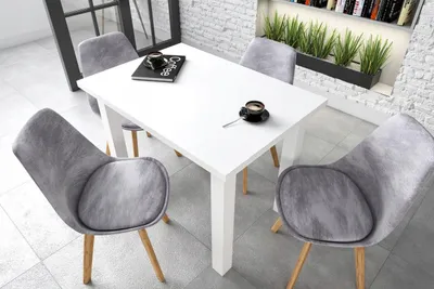 Zdjęcie produktu dla Stół do jadalni 70 x 100 cm kolor biały FURNITEX MONTE
