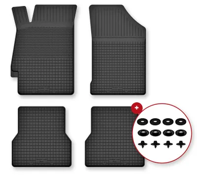 Produktbild von Gummi-Fußmatten für Honda Prelude IV 1991-1996 (Coupé) – 4-tlg, Schwarz, Semi-Universal, angepasst – Wielganizator Semi-Universal