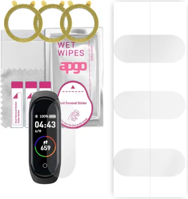 Produktbild von apgo 3 Stück Schutzfolie, klar, kompatibel mit Tracer T-Band Libra S5 v2 Smartwatch, Hydrogel Displayschutzfolie mit Positionierhilfe, Displayfolie, robust und kratzfest