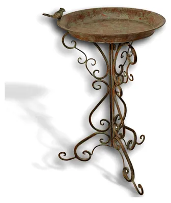 Produktbild von Vogeltränke Vogelbad Garten Vogelbecken Vogel Tränke Metall 75cm Futterplatz