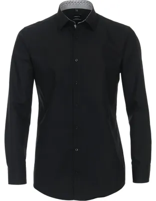 Produktbild von Venti - Modern Fit - Herren Hemd (123942200), Größe:39, Farbe:Schwarz (800)