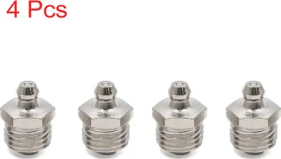 Image de 4pcs Graisseur Droit M14x1.5 Nickelé Raccord Graisseur Pistolets Embout Auto Moto
