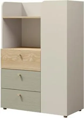 Produktbild von Tkmoebel Kommode 07 YUKI 80 x 40 x 114cm Eiche geölt, Eukalyptus