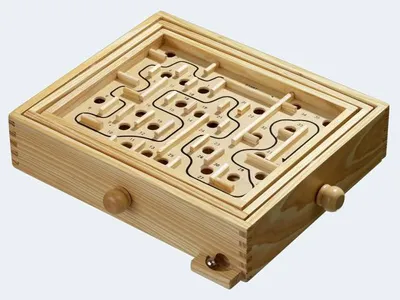 Produktbild von Großes Labyrinth Geschicklichkeitsspiel aus Holz für Kinder ab 6