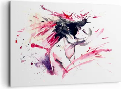 Produktbild von Bild auf Leinwand - Leinwandbild - Abstraktion Gesicht Emotion weiblich - 100x70cm - Wand Bild - Wanddeko - Leinwanddruck - Bilder - Kunstdruck - Leinwand bilder - Wandkunst - AA100x70-3051