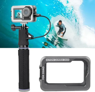 Productafbeelding van Beschermingskooi van aluminiumlegering voor actiecamera's, verlengframe voor vloggebruik, geschikt voor DJI Osmo