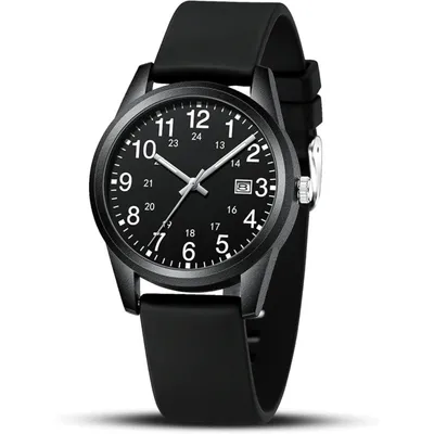 Produktbild von Tyme Berlin Herren Uhr Analoge Quarz mit Datum 30 m wasserdicht Casual Armbanduhr für Männer mit Silikonarmband Herrenuhr in Geschenkbox