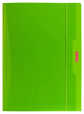 Imagen del producto de Carpeta de cartón tamaño A4, color verde, con goma elástica