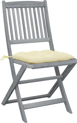 Produktbild von vidaXL Klappbare Gartenstühle 2 Stk. mit Kissen Massivholz Akazie