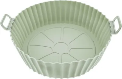 Immagine prodotto di Stampo in silicone per friggitrici ad aria calda - 26 cm, resistente al calore e antiaderente verde