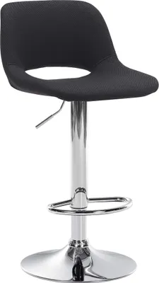 Produktbild von Barhocker Camden Stoff chrom - schwarz