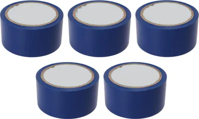 Zdjęcie produktu dla 5pcs Bodenmarkierungsband 5 cm Breite Klebstoff für Linienwettbewerb Feld Gymnasium Basketball Volleyball Tennisplatz Blau