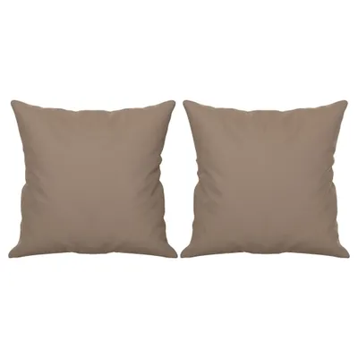 Image de vidaXL Coussin décoratif 2 pcs. Taupe 40x40 cm Tissu microfibre