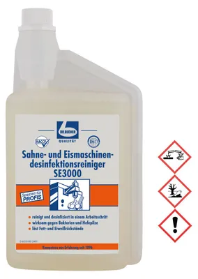 Produktbild von "Dr. Becher" Sahne-und Eismaschinendesinfektionsreiniger 1 l SE3000 mit Dosierkopf