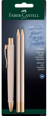 Produktbild von Faber-Castell 241123, Kugelschreiber, Graphitstift, Pink, Rund, B, Sichtverpackung
