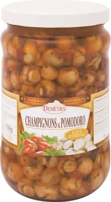 Immagine prodotto di Funghi champignon con pomodori 1600 gr. - Demetra