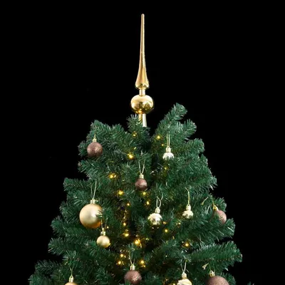 Produktbild von vidaXL Künstlicher Weihnachtsbaum Klappbar 300 LEDs & Kugeln 210 cm