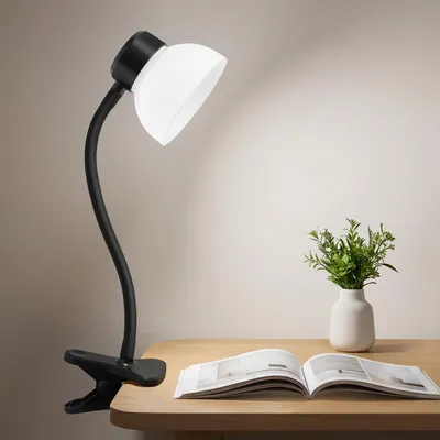 Image de Lampe de bureau à LED, lampe de lecture, lampe de bureau à pince, idéale pour le bureau à domicile (pince de couleur noire)
