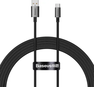 Produktbild von Baseus Superior Serie USB-A / USB-C Kabel 100W 2m - Schwarz