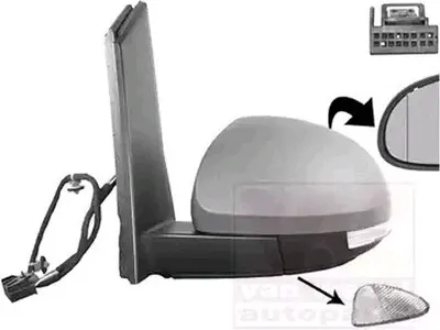 Immagine prodotto di VAN WEZEL 5776827 Specchietto esterno Specchietto laterale sinistro per VW SHARAN (7N1, 7N2) Convesso Riscaldato con memoria Primerizzato