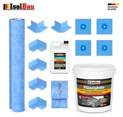 Dichtset Flüssigfolie 20 kg Innenecke Isogrund Dichtbahn Dichtfolie Dichtband