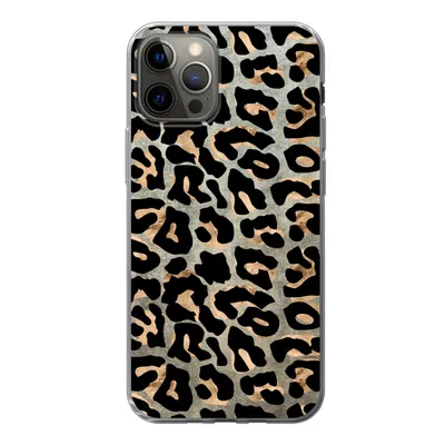 Produktbild von MuchoWow® Handyhülle Schutzhülle Hülle für iPhone 13 Pro Tiermuster - Panther - Braun Silikon Softcase Handy Hülle - Handy-Tasche