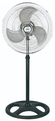 Obrázok produktu pre Ventilátor Rosberg R51760J18S, 70 W, 18", 3 rýchlosti, oscilácia, nastaviteľný, čierny/chrómový