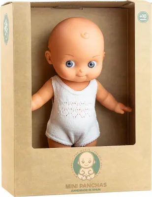 Produktbild von Paola Reina Babypuppe Mini Pancha - weißer Strampler und graue Augen 28cm