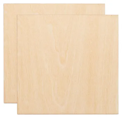 2 Linden-Multiplexplatten 100x100x3 mm, unbehandelt, für DIY