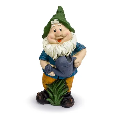 Produktbild von S&Garden, Gartenzwerg Gießkanne Deko, H: 58.5 cm, B: 23.1 cm, L: 28.5 cm, Magnesium, wetterfest, für Garten, Terrasse & Balkon